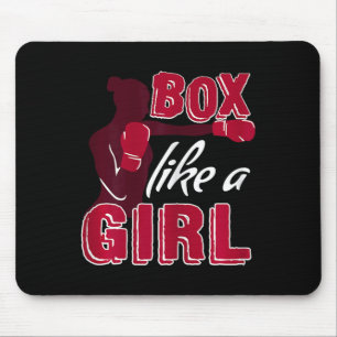 Boxen wie ein Mädchen Damen Lustiges Boxgeschenk f Mousepad