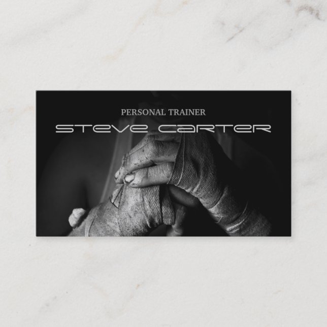 Boxende berufliche persönliche visitenkarte (Vorderseite)