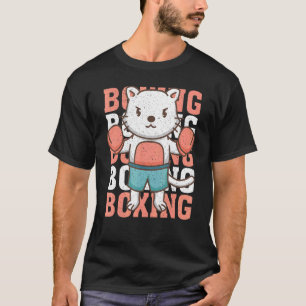 Boxende Katze Tier Boxen Coole Boxhandschuhe Katze T-Shirt