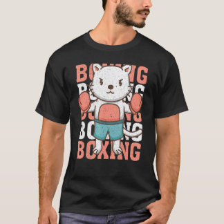 Boxende Katze Tier Boxen Coole Boxhandschuhe Katze T-Shirt