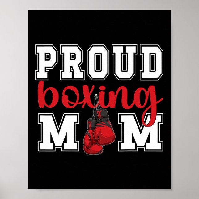Boxende Mutter Stolze Box-Mama Boxende Mutter  Poster (Vorne)