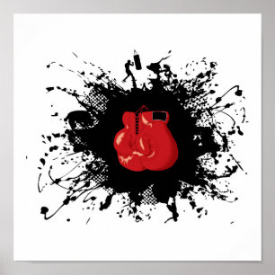 Boxende städtische Art Poster