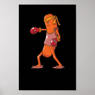 boxende Wurst kämpft in der MIXED MARTIAL ARTS Poster