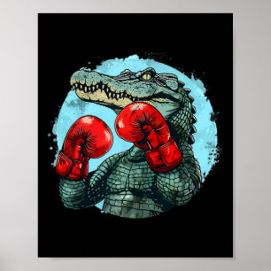 Boxender Bär mit Boxhandschuhen Kickboxen Lustiges Poster