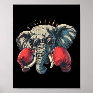 Boxender Elefant Mit Boxhandschuhen Kickboxen Lust Poster