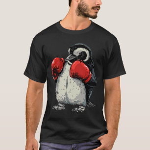 Boxender Pinguin mit Boxhandschuhen Kickboxen Lust T-Shirt