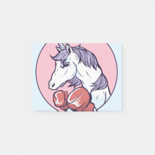 Boxendes Einhorn Post-it Klebezettel