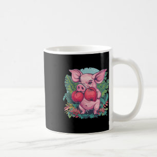 Boxendes Schwein mit Boxhandschuhen Kickboxen Lust Kaffeetasse