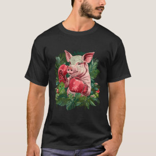 Boxendes Schwein mit Boxhandschuhen Kickboxen Lust T-Shirt