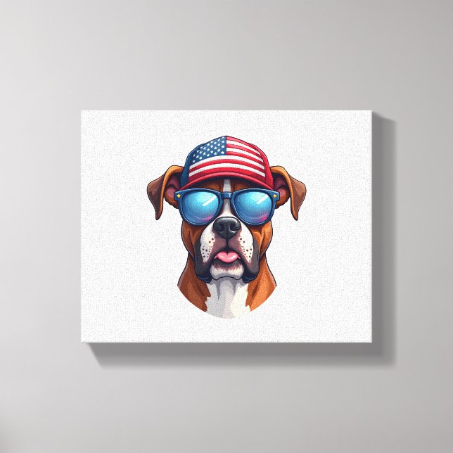 Boxer 4. Juli Leinwanddruck (Vorderseite)