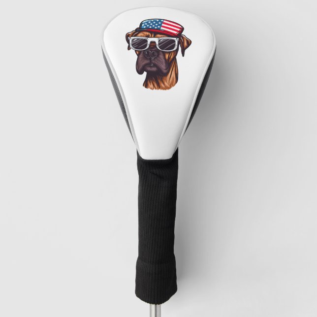 Boxer 4. Juli Party Golf Headcover (Vorderseite)