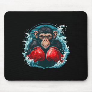 Boxer Affe mit Boxhandschuhen Kickboxing Funny B Mousepad