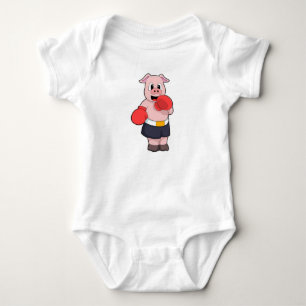 Boxer als Boxer beim Boxing Baby Strampler