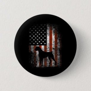 Boxer American Flag Shirt USA 4. Juli Dog Geschenk Button