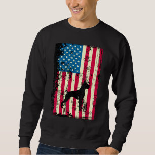 Boxer American Flag USA Patriotic 4. Juli Sweatshirt