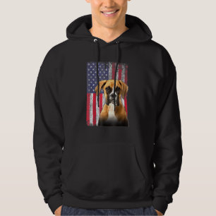 Boxer American USA Flag 4. Juli vierter Hund Hoodie
