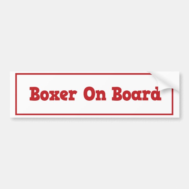 Boxer-an Bord Autoaufkleber (Vorne)