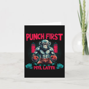 Boxer Ape Punch Erster Boxen-Affe Karte