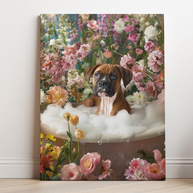 Boxer Art | Boxer Art Bad Canvas Print Leinwanddruck (Boxer Dog Art)