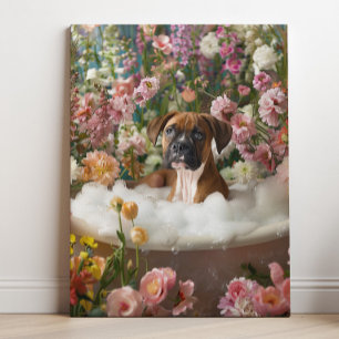 Boxer Art   Boxer Art Badezimmer Leinwanddruck