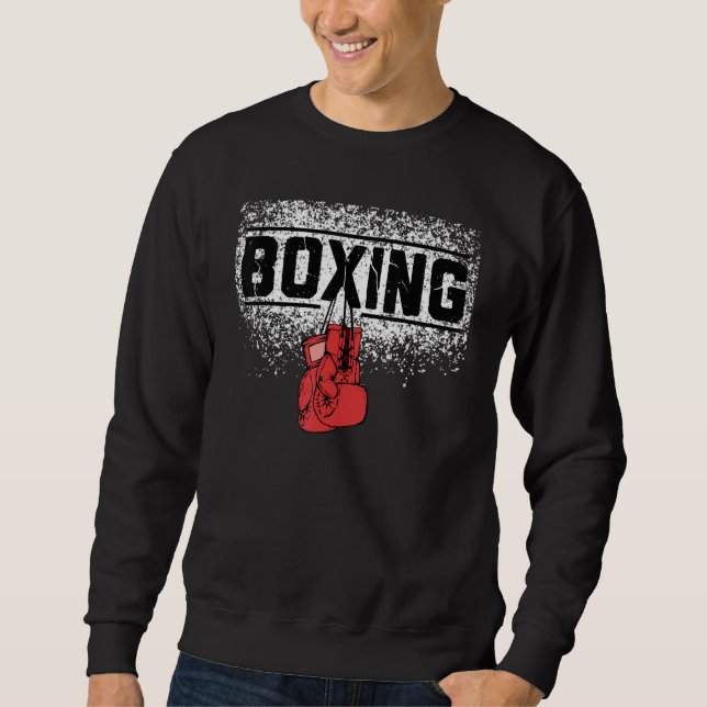 Boxer-Artwork-Boxhandschuhe Boxtext Sweatshirt (Vorderseite)