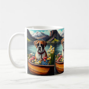 Boxer auf einem Paddle: Ein Landschaftliches Abent Kaffeetasse