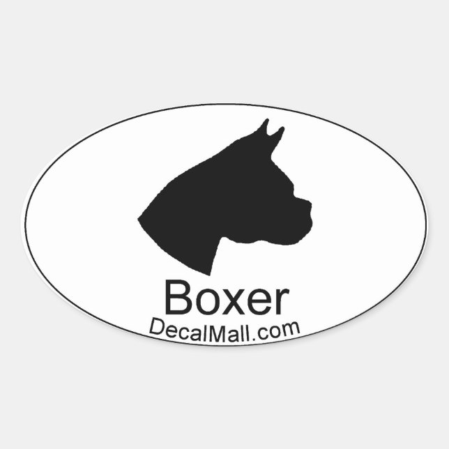 Boxer Auto Window Decal Aufkleber (Vorderseite)