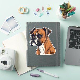 Boxer Bark Designs Punchy Grafik-Designs Aufkleber