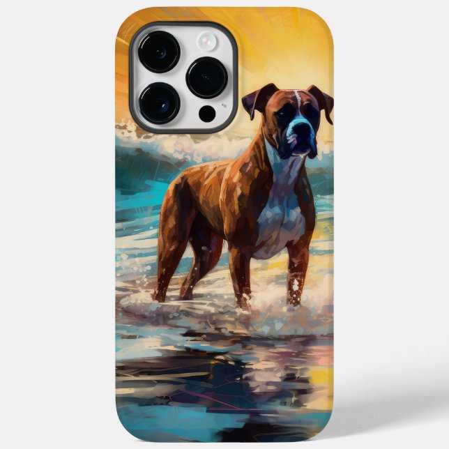 Boxer Beach Surfmalerei Case-Mate iPhone 14 Pro Max Hülle (Rückseite)