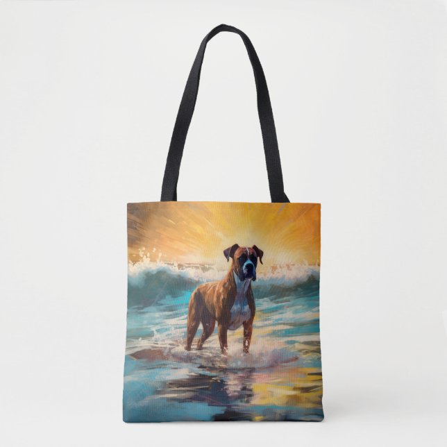 Boxer Beach Surfmalerei Tasche (Vorderseite)