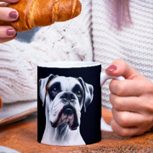 Boxer Beauty: Zeitloser Kaninenkarm Kaffeetasse