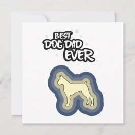 Boxer Blue Best Dog Vater je I Woof You Karte