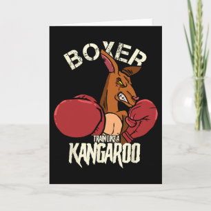 Boxer Boxen Kickboxen Trainiere wie ein Känguru Karte