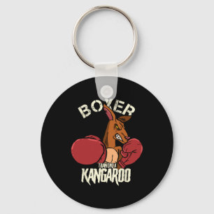 Boxer Boxen Kickboxen Trainiere wie ein Känguru Schlüsselanhänger