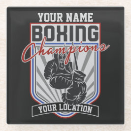 Boxer-Boxer-Fitness-Spiel für personalisierte Boxm Glasuntersetzer