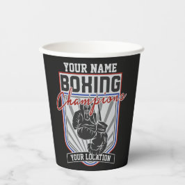 Boxer-Boxer-Fitness-Spiel für personalisierte Boxm Pappbecher