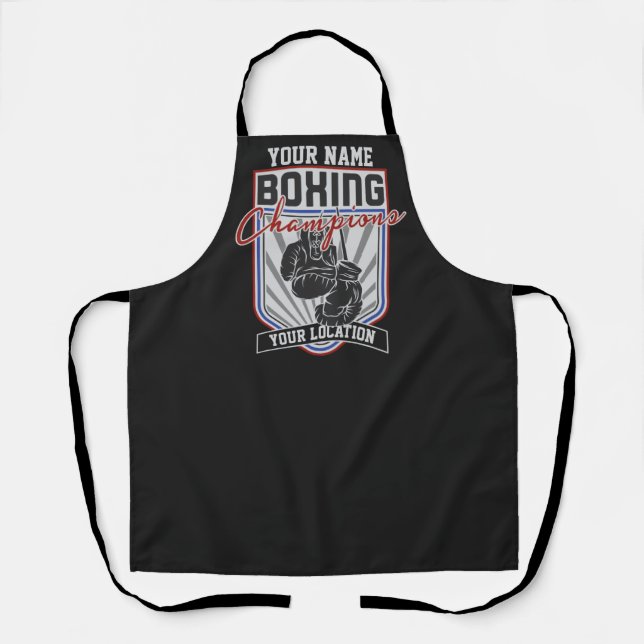 Boxer-Boxer-Fitness-Spiel für personalisierte Boxm Schürze (Vorderseite)