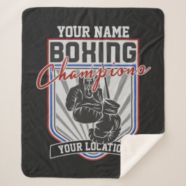 Boxer-Boxer-Fitness-Spiel für personalisierte Boxm Sherpadecke
