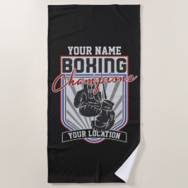 Boxer-Boxer-Fitness-Spiel für personalisierte Boxm Strandtuch