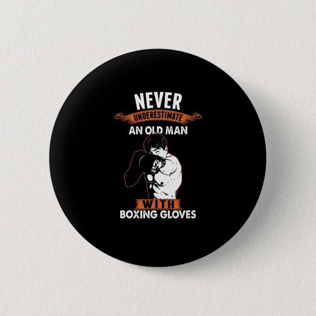 Boxer-Boxer-Kampf-Sportkickboxen O Button (Vorderseite)