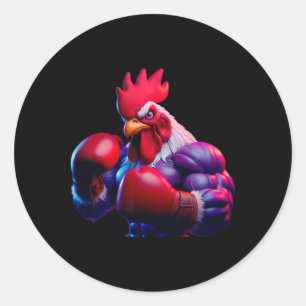 Boxer Boxer Kickboxer Mixed Martial Arts Kämpfer Runder Aufkleber