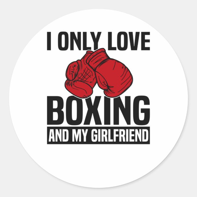 Boxer Boxhandschuhe Boxing Match Martial Arts Runder Aufkleber (Vorderseite)