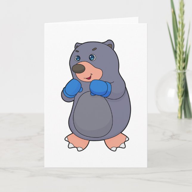 Boxer Boxhandschuhe für Mole Boxing Karte (Vorderseite)