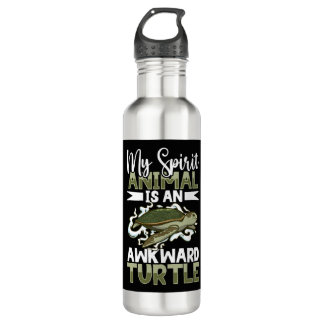 Boxer Boxing Turtle Sea Ocean Reptile Edelstahlflasche
