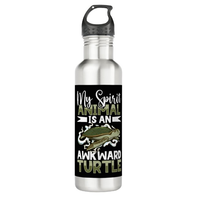 Boxer Boxing Turtle Sea Ocean Reptile Edelstahlflasche (Vorderseite)