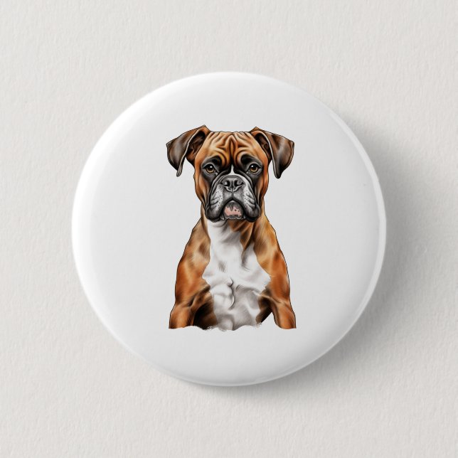 Boxer Buddies Niedlich Hunde Designs für Loyal Box Button (Vorderseite)