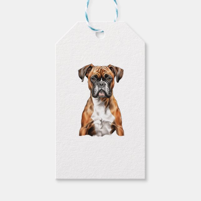 Boxer Buddies Niedlich Hunde Designs für Loyal Box Geschenkanhänger (Vorderseite)