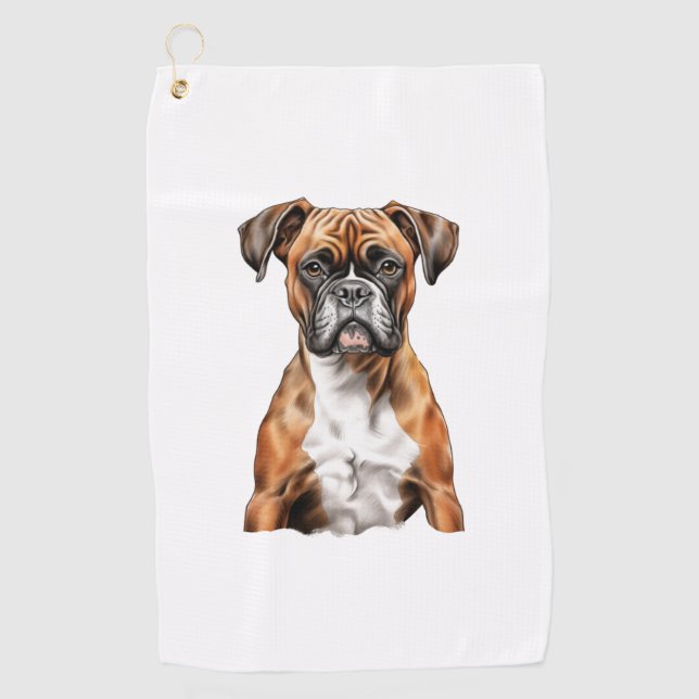 Boxer Buddies Niedlich Hunde Designs für Loyal Box Golfhandtuch (Vorderseite)