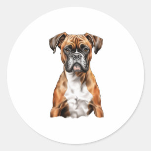 Boxer Buddies Niedlich Hunde Designs für Loyal Box Runder Aufkleber