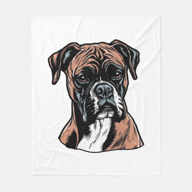 Boxer Buddy Humour Protective Fleecedecke (Vorderseite)